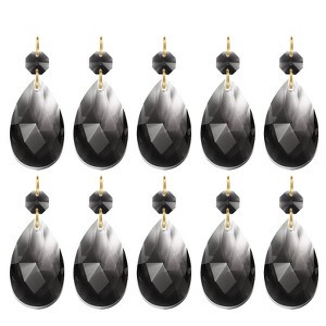 Unique Bargains Crystal Pendants Teardrop Beads for DIY Lamp Arts Crafts Decoration 10 Pcs - 1 of 4