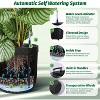 31" Marble Finish Self-Watering Planters Set of 2, Water Level Monitor, Ideal for Living Room, Office, Patio, Porch, and Garden, Black - 4 of 4