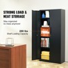VEVOR Metal Storage Cabinet, Steel Locking Storage Cabinet with 2 Magnetic Doors and 4 Adjustable Shelves, 71'' Metal Cabinet, Black - 3 of 4