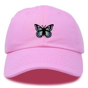 Dalix Butterfly Embroidered Cap Cotton Baseball Hat Garden Womens - 1 of 4