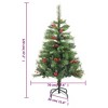 vidaXL Artificial Hinged Christmas Tree - Lifelike Appearance with Cones and Berries, Convenient Hinged Assembly - 4 of 4