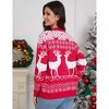 Clearlove Women's Reindeer Print Button Front Cardigan Ribbed Knit Long Sleeve Christmas Cozy Holiday Sweater - 4 of 4