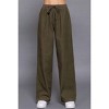 Women's Elastic Waist Ribbed Pants - Active Basic - 3 of 4