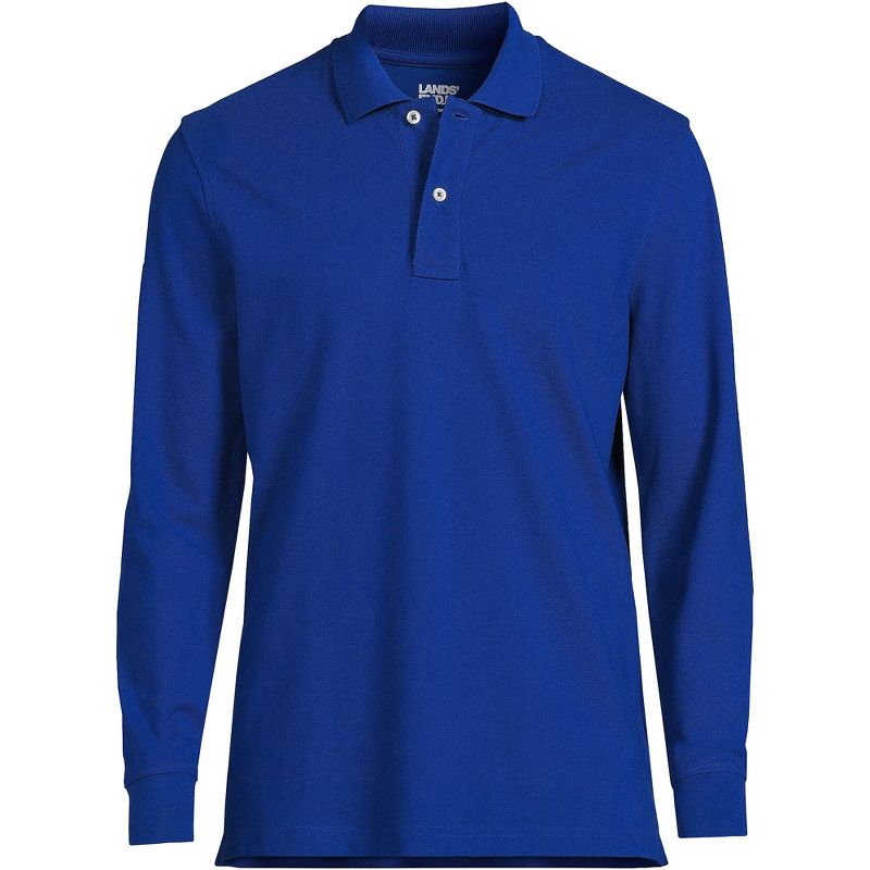 Lands' End Men's Comfort First Long Sleeve Solid Mesh Polo, 3 of 6