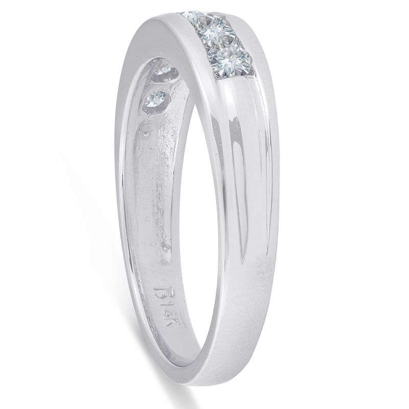 Pompeii3 5/8ct Diamond Wedding 14K White Gold Anniversary Ring, 3 of 6