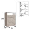 Lyngins 4 Drawer Dresser for Bedroom,Chest of Drawers Storage Cabinet with 2 Open Shelves for Living Room,Dining Room,Entryway - 3 of 4