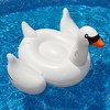 Swimline 75" Water Sports Inflatable Giant Swan 1-Person Swimming Pool Ride-On Float Toy - White/Black - 2 of 4