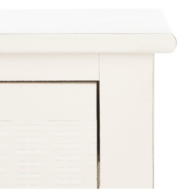Landers Farmhouse Chic Distressed White 1-Drawer Accent Table