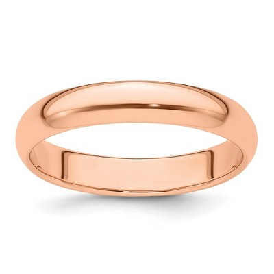 Black Bow Jewelry 2mm to 6mm 14K Rose Gold Half Round Standard Fit Band
