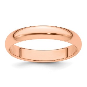 Black Bow Jewelry 2mm to 6mm 14K Rose Gold Half Round Standard Fit Band - 1 of 4