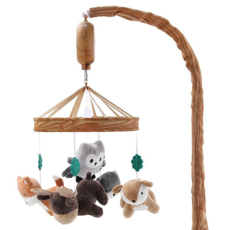 The Peanutshell Whimsical Woodland Baby Musical Crib Mobile, 1 of 7