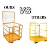 Forklift Safety Cage, 43"x45" Forklift Work Platform, 1400LBS Capacity Forklift Man Basket, Forklift Cage - 4 of 4