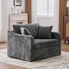 GDFStudio Penman 45.27"W Modern Chenille Upholstered Oversized Accent Chair with Two Bolster Pillows - 4 of 4