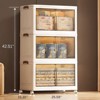 GlasFlength Decorative Storage Cabinets, Stylish and Functional Storage for Living Room, Bedroom, Living Room, Kitchen, White, 25.59”*15.35”*42.51" - 2 of 4