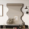 30x35 Inch Bathroom Mirror Wavy Sides Black Metal Framed Mirror Vanity Mirror Dressing Mirror,Wall Mirror for Bathroom,Living Room, Bedroom Wall Decor - 4 of 4