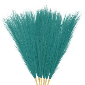 Unique Bargains Dried Plants Artificial Durable Small Fluffy Pampas Grass 7 Branches for Home, Office, Party 17.7 Inch - 1 of 4