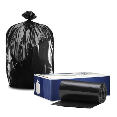 Vacyaya 4 Gallon Size 55 Liters Large Kitchen Flat Trash Bags,Heavy Duty,Tasteless,Strong and Black Garbage Bags (100 Count bulk), Size: 4Gallon(100