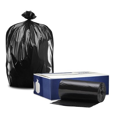 VacYaYa 4 Gallon Size 55 Liters Large Kitchen Flat Trash Bags,Heavy  Duty,Tasteless,Strong and Black Garbage Bags (100 Count Bulk)