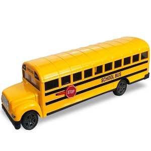 ArtCreativity 8.5" Yellow School Bus Toy with Opening Doors and Rubber Tires - 1 of 4