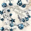 Christmas Tree Ornaments, 70 pcs Blue & Silver Shatterproof Christmas Ball Ornaments for Christmas Tree Decoration - 3 of 4