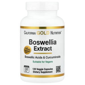 California Gold Nutrition Boswellia Extract, Turmeric Curcumin Complex with Turmeric Extract and Turmeric Powder, 120 Veggie Capsules - 1 of 4