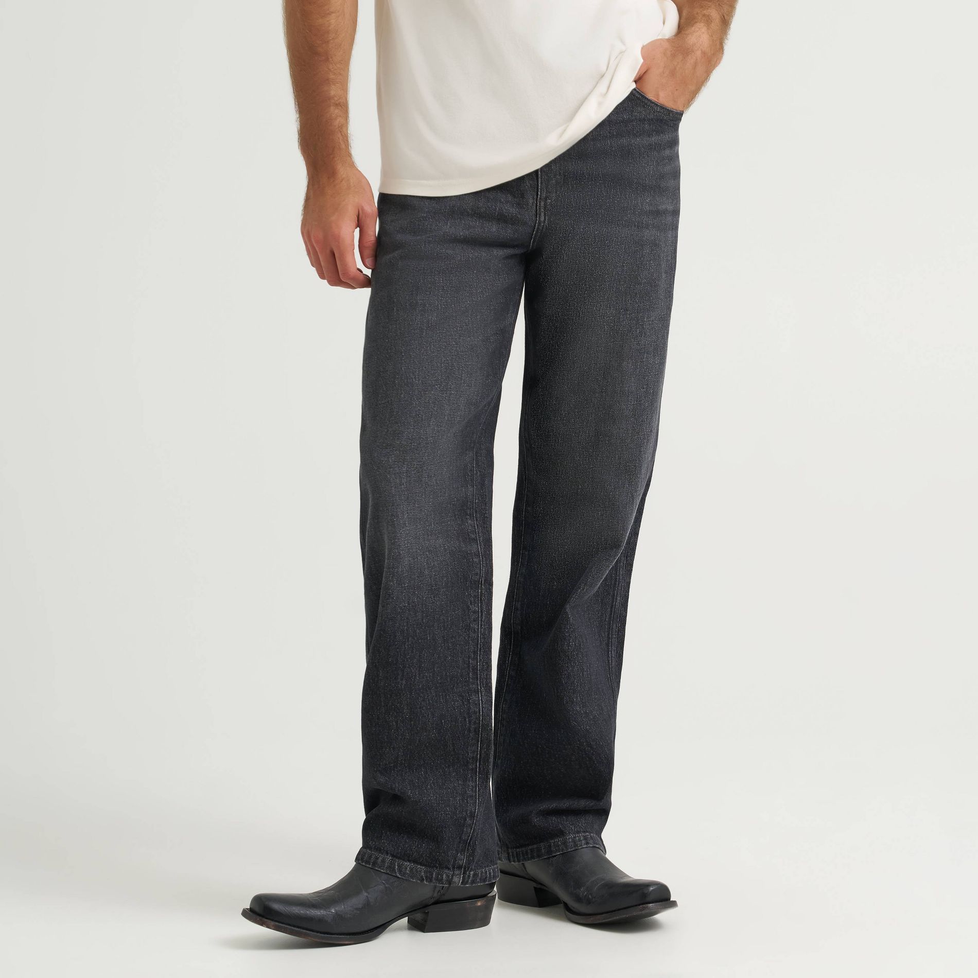 Wrangler Men's Dune Break Loose Straight Jeans - Black