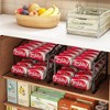 DOMETOUR 4 Tiers Can Organizer Rack, 48 Cans Soda Can Dispenser Organizer for Refrigerator, Set of 2 Stackable Beverage Dispenser Rack - 4 of 4