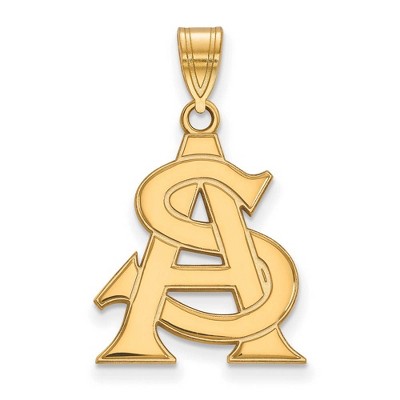 Black Bow Jewelry 14k Yellow Gold Arizona State Sun Devils NCAA Large Pendant