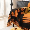 Classic Halloween orange sofa cover with black cat,pumpkin,and spider web patterns,non slip,scratch resistant,living room sofa cover - 3 of 4