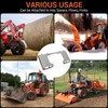 Thick Quick Tach Cut Out Mount Plate, Steel Skid Steer Quick Tach Attachment Adapter Plate Compatible with Bobcat, Kubota Tractors - 2 of 4
