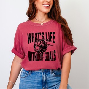 Simply Sage Market What's Life Without Goals Garment Dyed Tee - 1 of 4