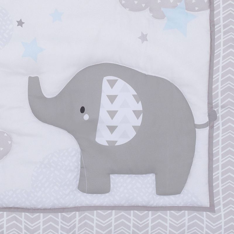 NoJo Elephant Stroll Dream Big Clouds Nursery Mini Crib Bedding Set - 3pc, 4 of 5