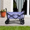 YONWAY Collapsible Folding Beach Wagon Cart with 220Lbs Capacity,with Big Wheels and Adjustable Handle,for Sand,Garden,Camping,Outdoor,Purple - 4 of 4