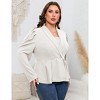 Plus Size Business Casual Blazers for Women Long Sleeve Shawl Lapel Blazer Suit Jackets - 4 of 4