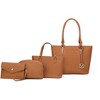 MKF Collection Edelyn Embossed M Signature Vegan Leather Women’s Tote Bag by Mia K – 4 Pcs set - 2 of 4