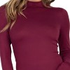 Slickblue Women's Jersey Mock Neck Shirt, Slim Fit Solid Long Sleeve Top, 9 Color Options, Size S-L - 3 of 4