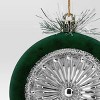 Christmas Flocking Ornament with Reflector Dark Green - Wondershop™ - 3 of 3