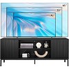 TV Stand, Mid Century Modern TV Table for TV's Up to 65 Inch, Entertainment Center With Cord Management for Media Furniture - 2 of 4