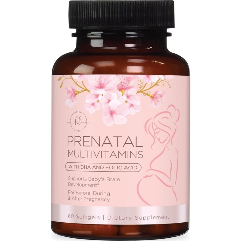 Hello Lovely! Prenatal Vitamins For Women with Folic Acid & DHA, 1 of 9