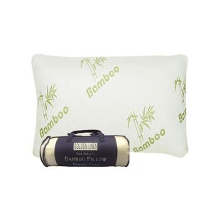 Queen Bamboo Pillow Shredded Memory Foam for Sleeping - Ultra Soft, Cool & Breathable Cover with Zipper Closure - 1 of 4