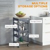 Kitchen Island Cart with Drawer, Rolling Kitchen Service Cart, Utility Trolley Cart on Wheels, 4 Tier Storage Cart for Kitchen Dining Room Coffee Bar - 2 of 4