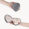 Unique Bargains Travel Small Portable Heart-Shaped Plush Velvet Jewelry Box for Women - 4 of 4