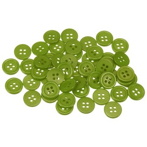 Unique Bargains Resin DIY Craft Flat 4-Hole Sewing Buttons 100 Pcs - 1 of 4