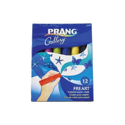 Prang Freart Colored Paper Chalk Large Round Tapered Sticks 1 x 4" 12 15360
