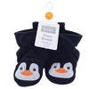 Hudson Baby Infant and Toddler Boy Cozy Fleece Booties, Navy Penguin - 2 of 2