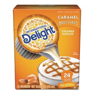 2PK International Delight Flavored Liquid Non-Dairy Coffee Creamer, Caramel Macchiato, Mini Cups, 24/Box - 1 of 1