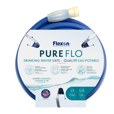 FLEXON 5/8-in x 100-ft Medium-Duty Vinyl Blue Hose in the Garden