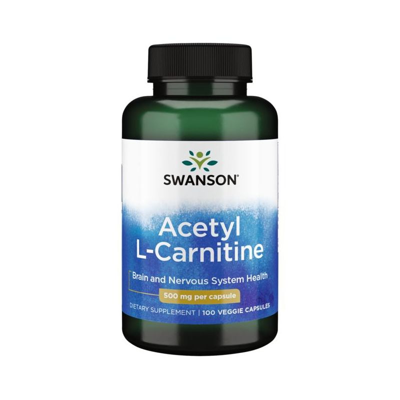 Swanson Dietary Supplements Acetyl L-Carnitine 500 mg Veggie Capsule 100ct, 1 of 4