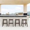 Arceso Outdoor Bar Stools Set of 2, 25 Inch HDPE Counter Height Bar Stools, All Weather Resistant Patio Bar Stools for Balcony, Backyard - 2 of 4