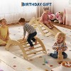 Triangle Set 8-in-1 Foldable Baby Climbing Toys Wooden Climbing Set with Arch&Ramp&Ladder Baby Climber Indoor Jungle Gyms , Christmas Gift for Kids - 2 of 4